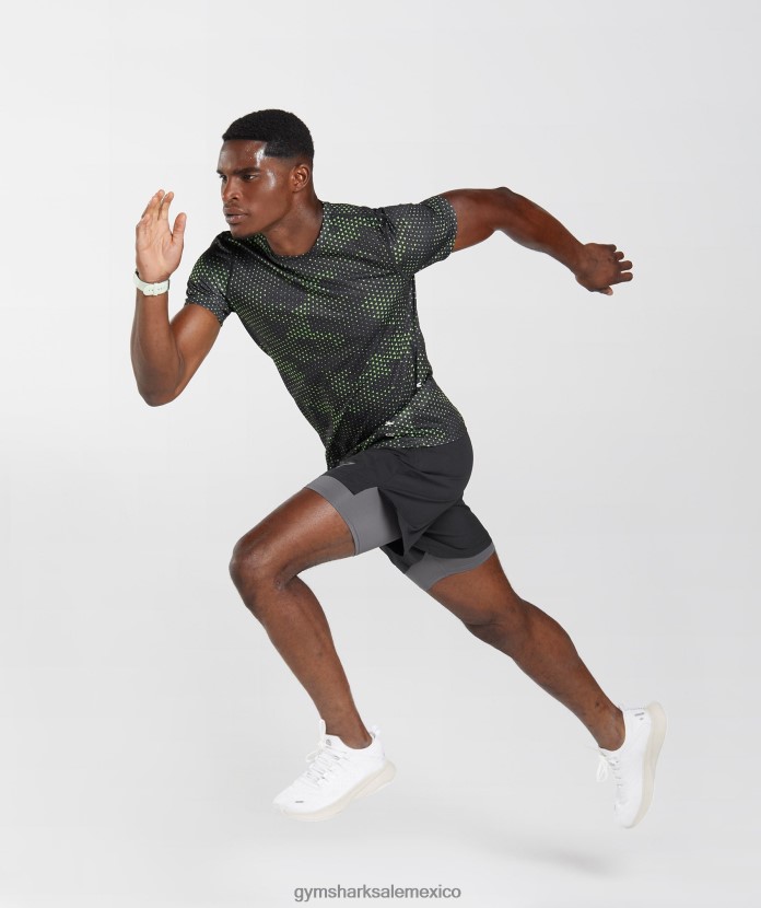 Gymshark camiseta deportiva estampado lima fluo hombres 04BZTL705 - Gymshark Hombre