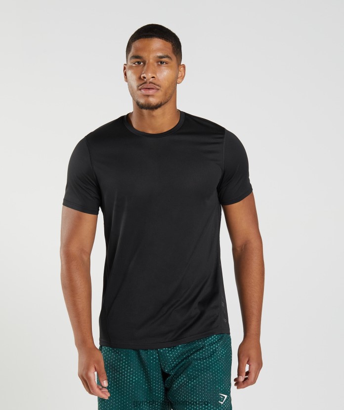 Gymshark camiseta deportiva negro/negro jaspeado hombres 04BZTL583 - Gymshark Sale