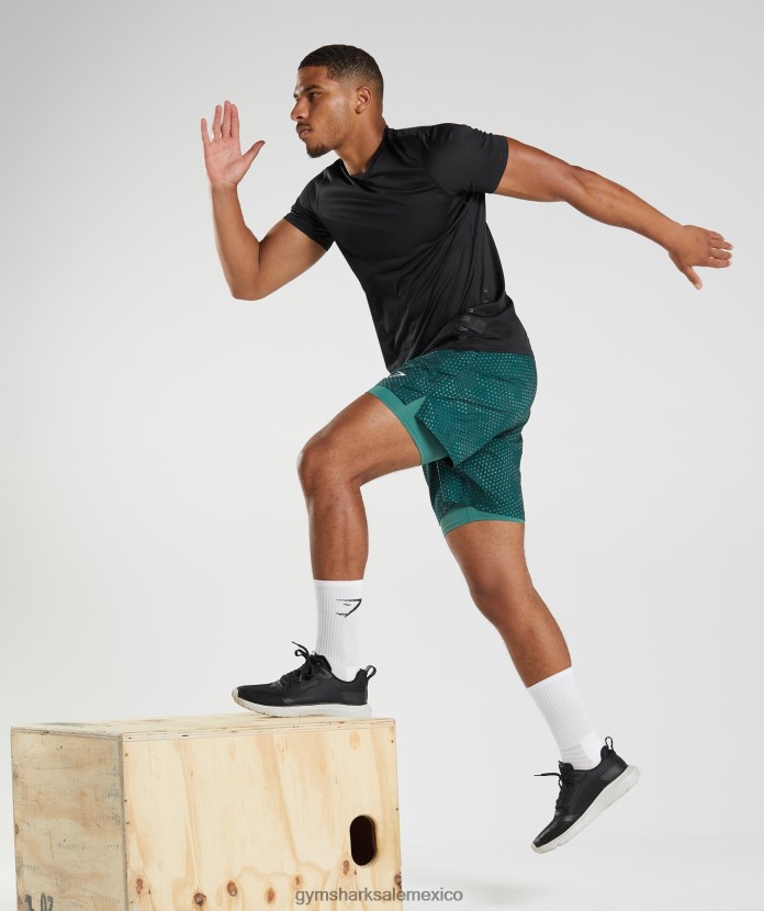 Gymshark camiseta deportiva negro/negro jaspeado hombres 04BZTL583 - Gymshark Sale