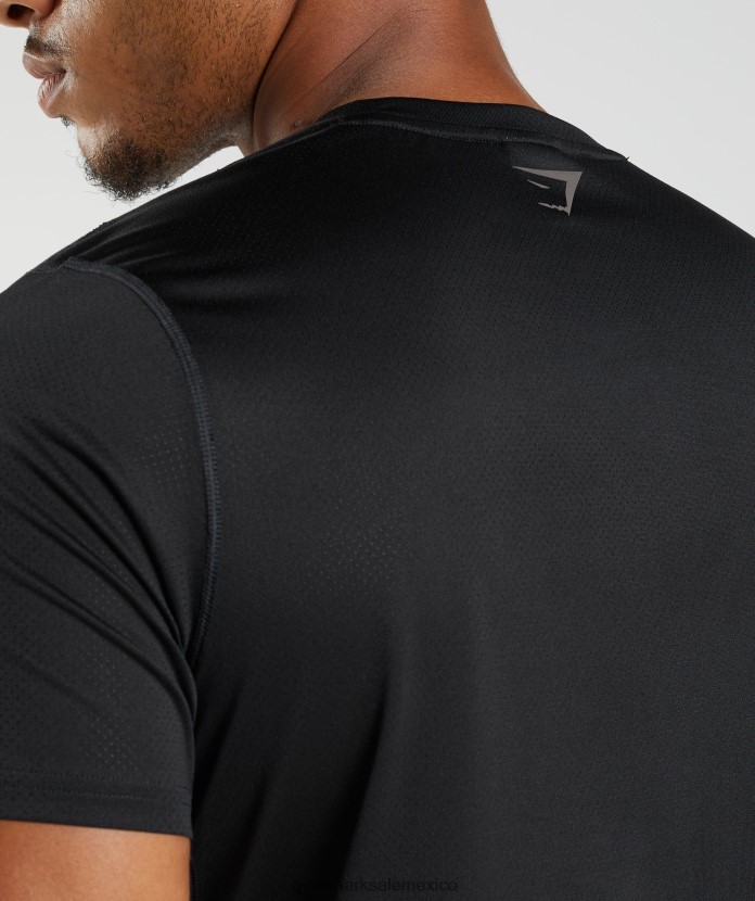 Gymshark camiseta deportiva negro/negro jaspeado hombres 04BZTL583 - Gymshark Sale