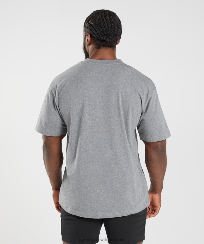Gymshark camiseta extragrande básica marga de carbón hombres 04BZTL603 - Gymshark Sale
