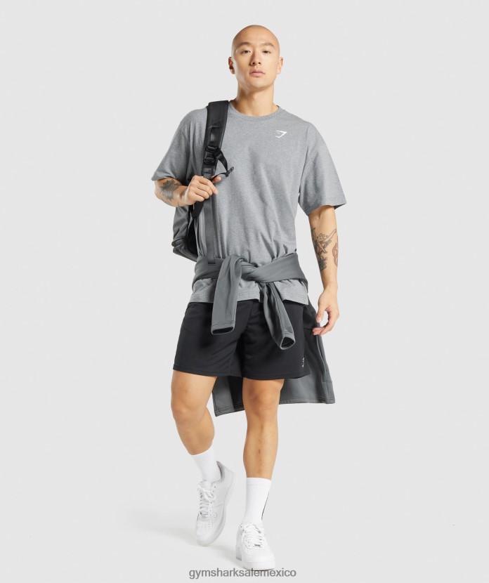 Gymshark camiseta extragrande básica marga gris carbón hombres 04BZTL620 - Gymshark Hombre