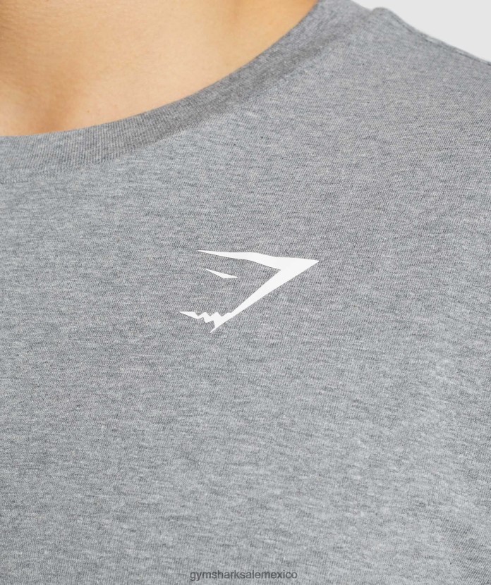 Gymshark camiseta extragrande básica marga gris carbón hombres 04BZTL620 - Gymshark Hombre