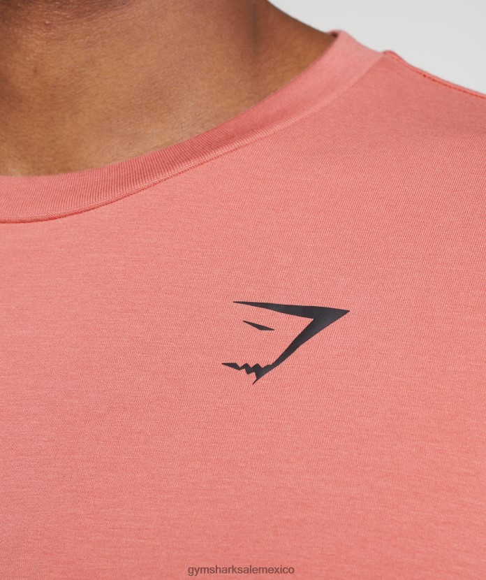 Gymshark camiseta extragrande básica rosa terracota hombres 04BZTL569 - Gymshark México