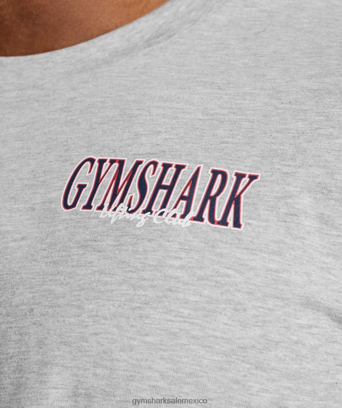 Gymshark camiseta extragrande con microondas Marga gris claro hombres 04BZTL587 - Gymshark Mexico