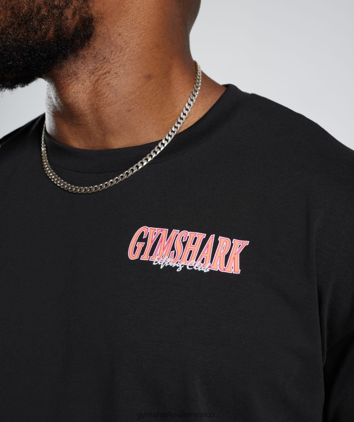 Gymshark camiseta extragrande con microondas negro hombres 04BZTL589 - Gymshark México
