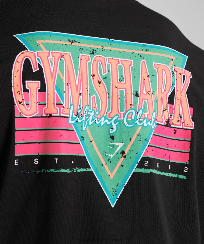 Gymshark camiseta extragrande con microondas negro hombres 04BZTL589 - Gymshark México