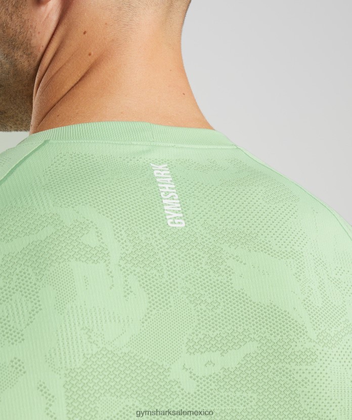 Gymshark camiseta geo sin costuras aloe verde/té verde hombres 04BZTL609 - Gymshark México