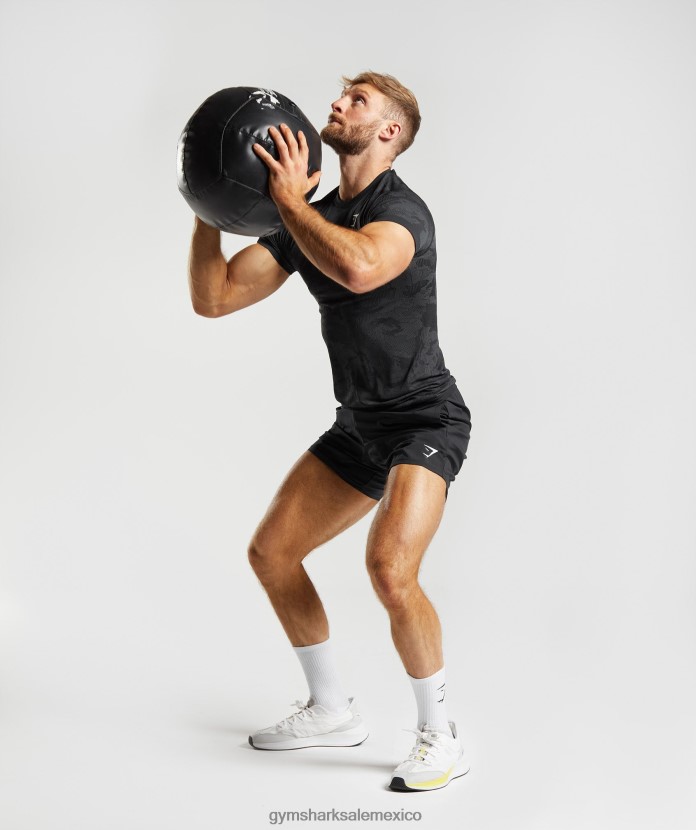 Gymshark camiseta geo sin costuras negro/gris carbón hombres 04BZTL575 - Gymshark Hombre