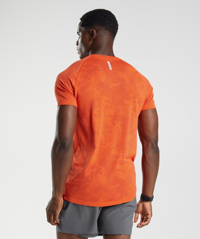 Gymshark camiseta geo sin costuras pimiento rojo/salsa roja hombres 04BZTL616 - Gymshark Mujer