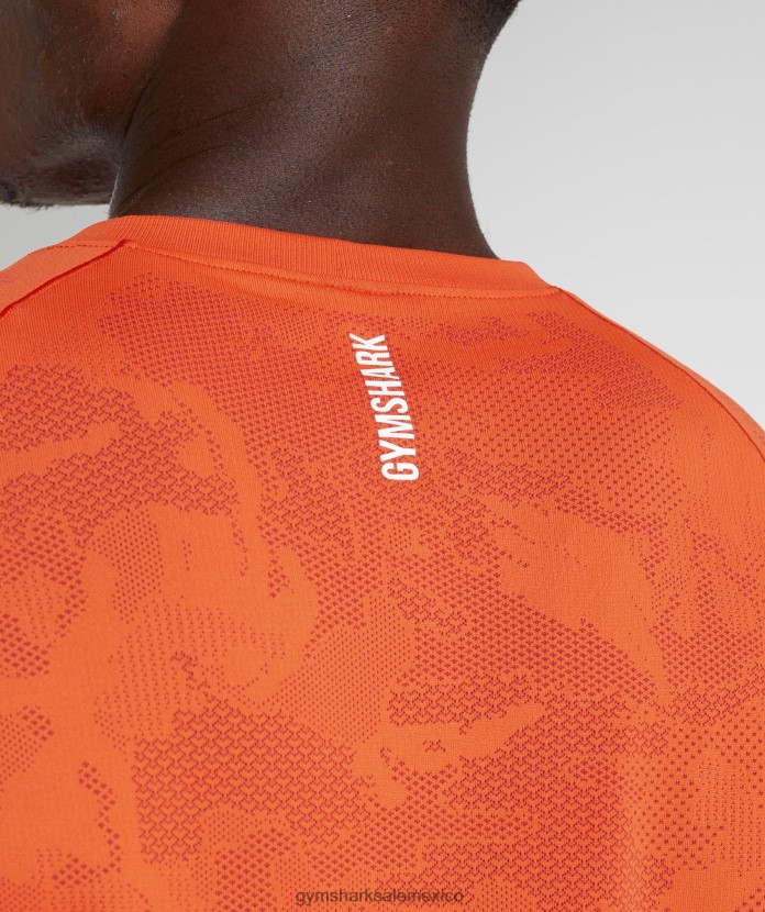 Gymshark camiseta geo sin costuras pimiento rojo/salsa roja hombres 04BZTL616 - Gymshark Mujer