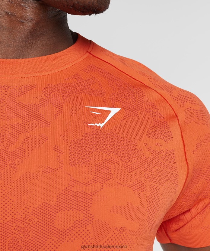 Gymshark camiseta geo sin costuras pimiento rojo/salsa roja hombres 04BZTL616 - Gymshark Mujer