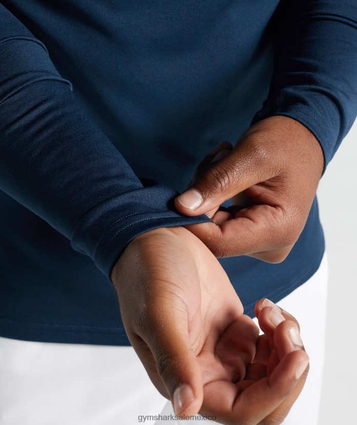 Gymshark camiseta gráfica de manga larga de llegada marina de guerra hombres 04BZTL669 - Gymshark México