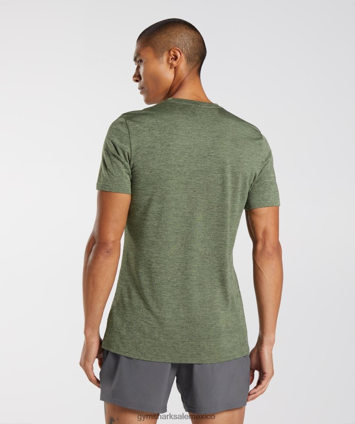 Gymshark camiseta llegada marga núcleo de oliva/marga de oliva kalamata hombres 04BZTL639 - Gymshark México
