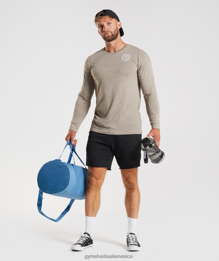 Gymshark camiseta manga larga heredada marga caliza hombres 04BZTL751 - Gymshark Mujer