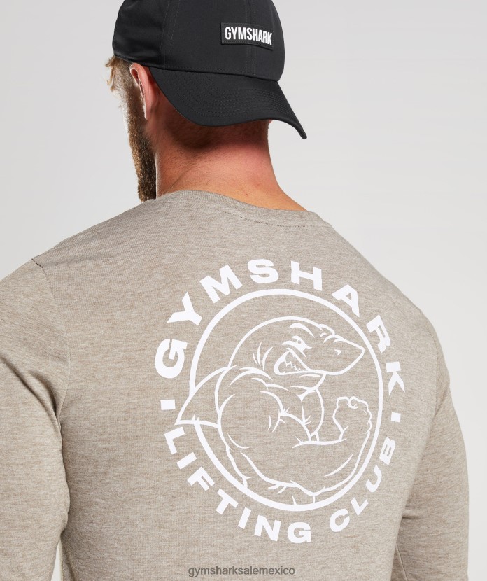 Gymshark camiseta manga larga heredada marga caliza hombres 04BZTL751 - Gymshark Mujer