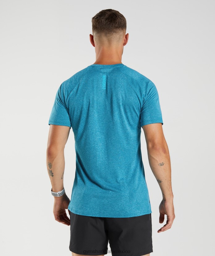 Gymshark camiseta ápice azul atlántico/azul tiburón hombres 04BZTL682 - Gymshark Mexico