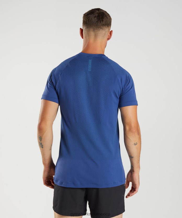 Gymshark camiseta sin costuras apex azul estelar/azul junto al lago hombres 04BZTL757 - Gymshark Mexico