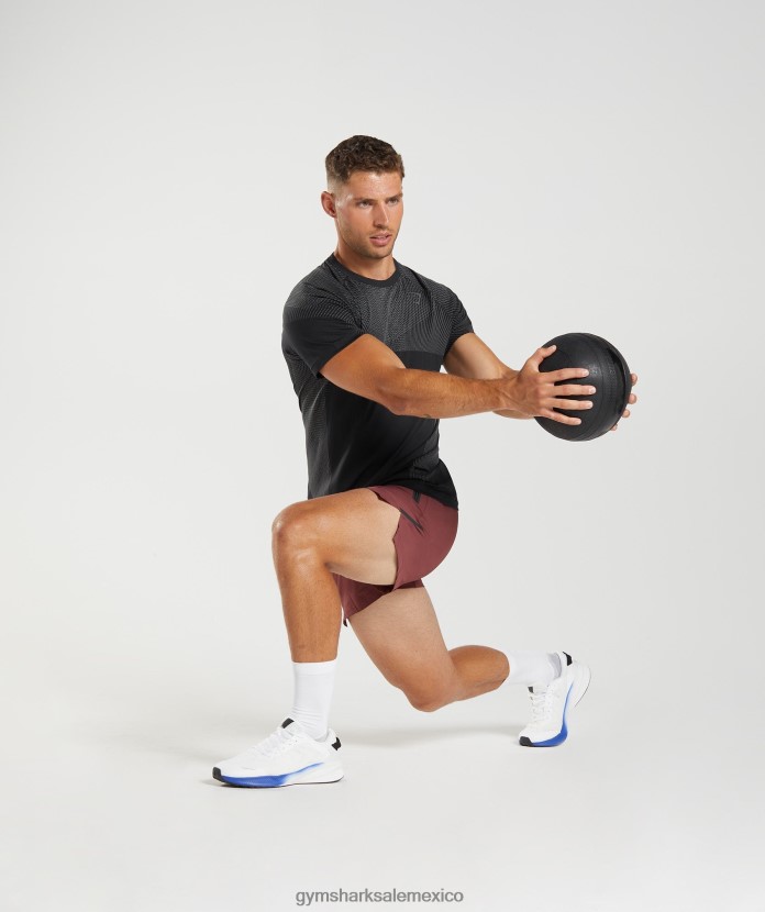 Gymshark camiseta sin costuras apex negro/gris silueta hombres 04BZTL633 - Gymshark Sale