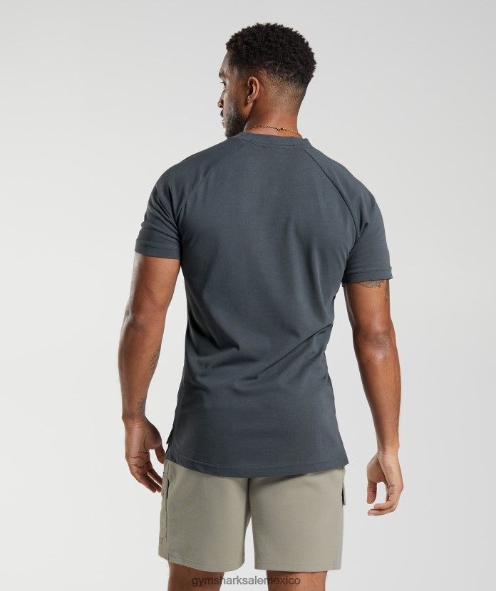 Gymshark polo de viaje al trabajo para el día de descanso gris cósmico hombres 04BZTL768 - Gymshark Sale
