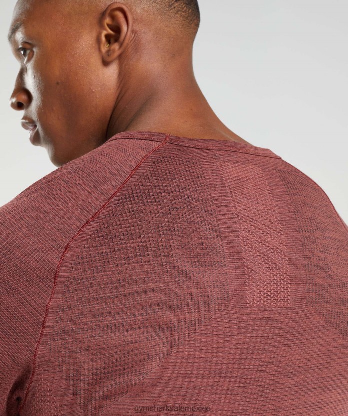 Gymshark retomar camiseta sin costuras marrón rosa/negro jaspeado hombres 04BZTL673 - Gymshark Sale