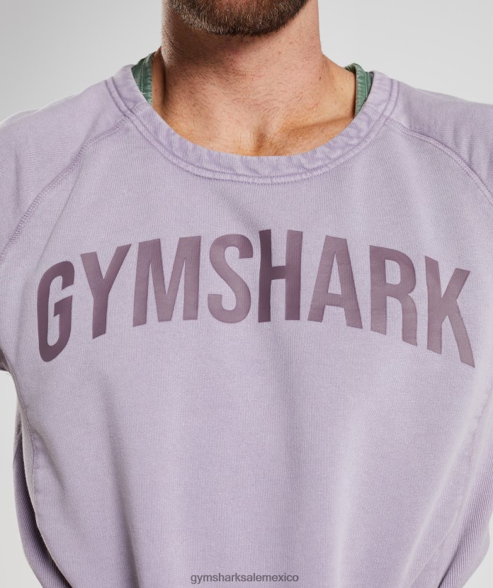 Gymshark tapa de trapo lavada a presión lila sombreada hombres 04BZTL723 - Gymshark Sale