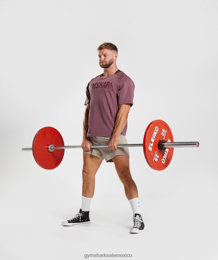 Gymshark tapa de trapo lavada a presión marrón cereza hombres 04BZTL617 - Gymshark Mexico