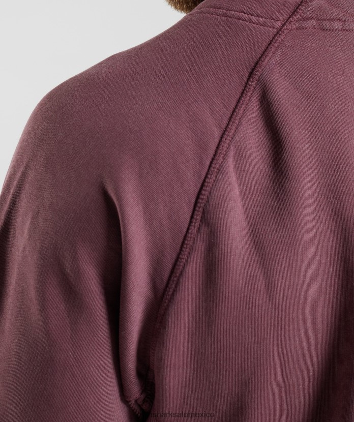 Gymshark tapa de trapo lavada a presión marrón cereza hombres 04BZTL617 - Gymshark Mexico