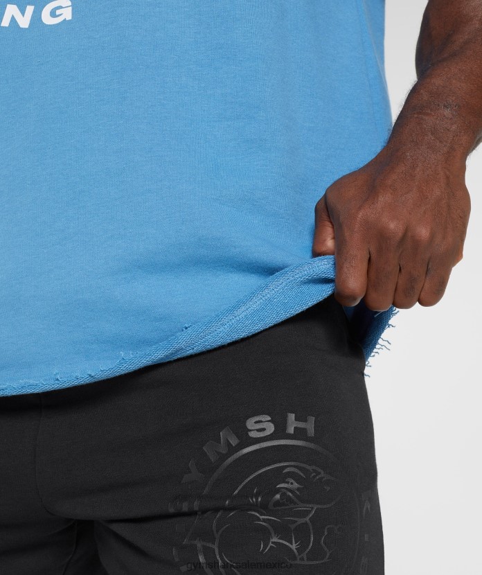 Gymshark top de trapo heredado azul costero hombres 04BZTL703 - Gymshark Sale