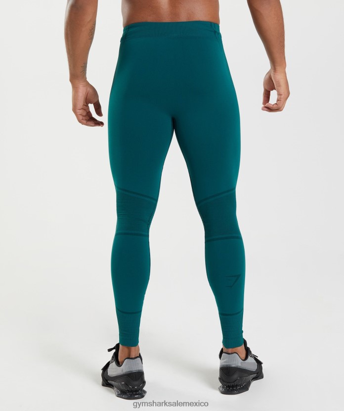 Gymshark 315 medias sin costuras verde azulado de invierno/negro hombres 04BZTL1040 - Gymshark Hombre
