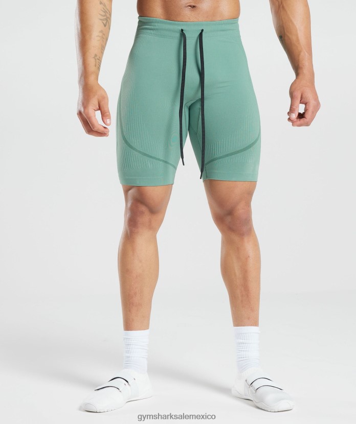 Gymshark 315 pantalones cortos sin costuras verde azulado/verde joya hombres 04BZTL1034 - Gymshark México