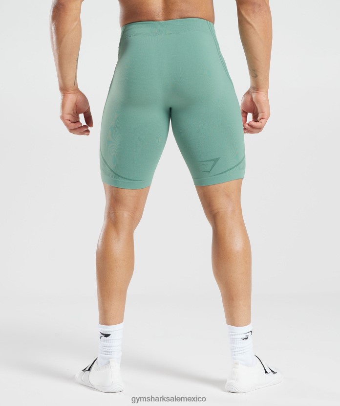 Gymshark 315 pantalones cortos sin costuras verde azulado/verde joya hombres 04BZTL1034 - Gymshark México