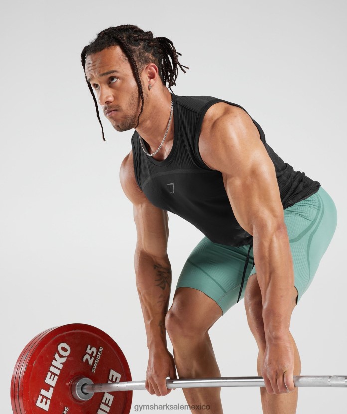 Gymshark 315 pantalones cortos sin costuras verde azulado/verde joya hombres 04BZTL1034 - Gymshark México