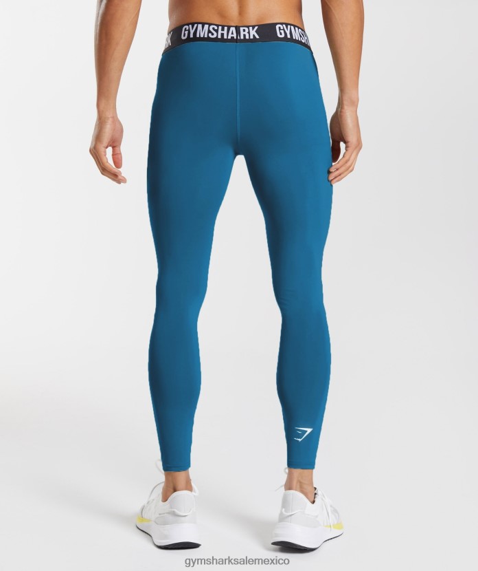 Gymshark leggings de capa base element azul atlántico hombres 04BZTL1041 - Gymshark Mujer