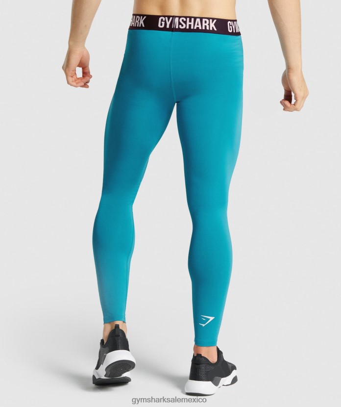 Gymshark leggings de capa base element azul hombres 04BZTL1043 - Gymshark Sale
