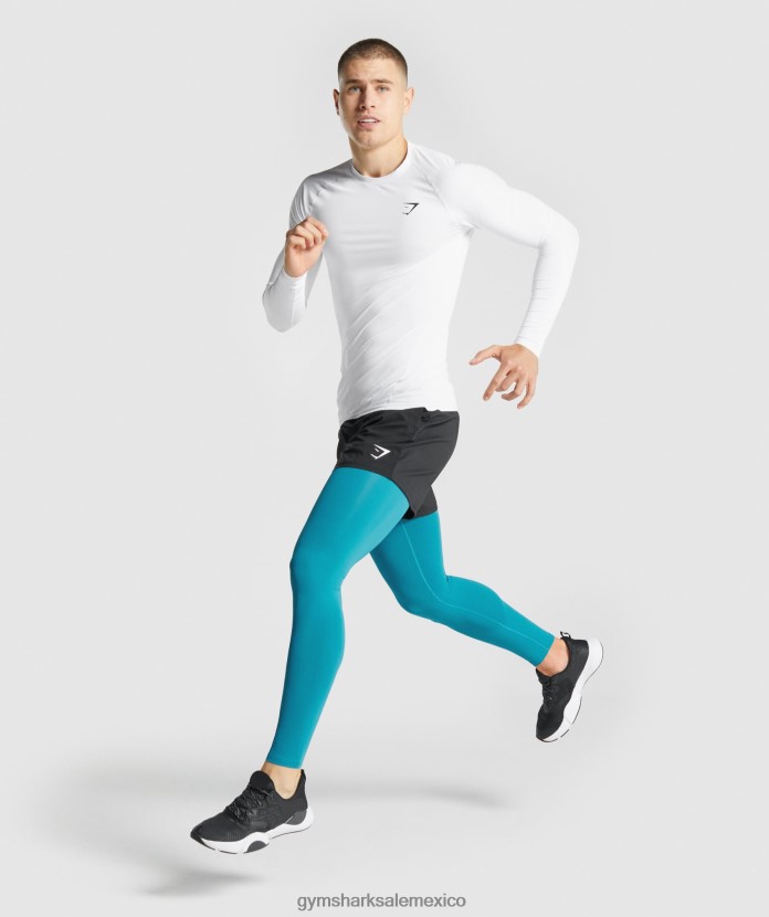 Gymshark leggings de capa base element azul hombres 04BZTL1043 - Gymshark Sale