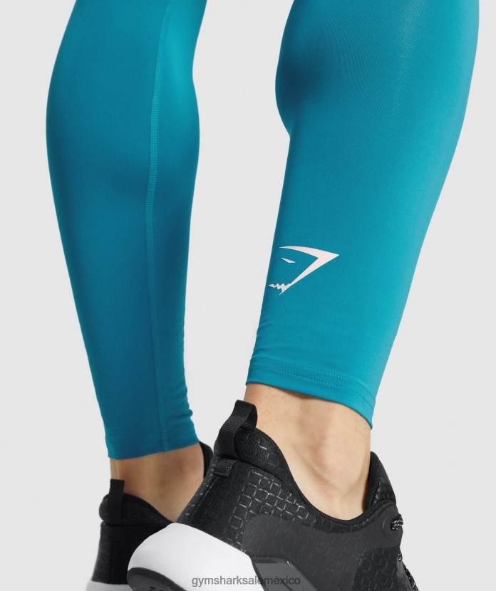 Gymshark leggings de capa base element azul hombres 04BZTL1043 - Gymshark Sale