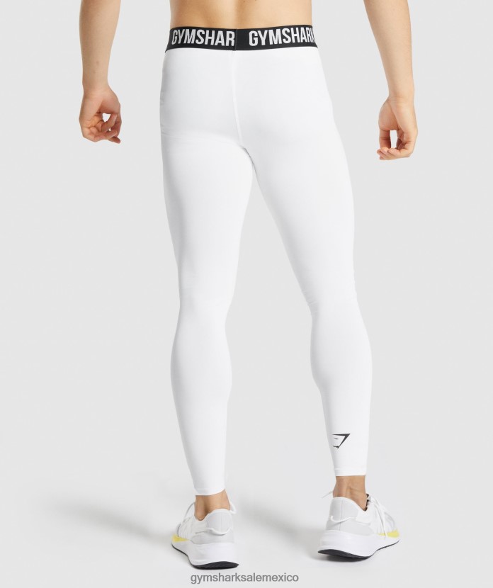Gymshark leggings de capa base element blanco hombres 04BZTL1035 - Gymshark Hombre