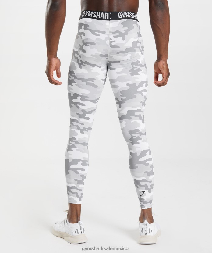 Gymshark leggings de capa base element estampado gris claro hombres 04BZTL1039 - Gymshark México