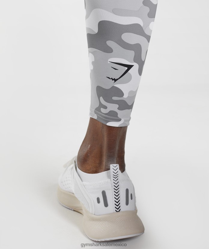 Gymshark leggings de capa base element estampado gris claro hombres 04BZTL1039 - Gymshark México