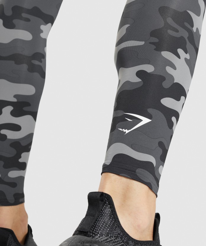 Gymshark leggings de capa base element estampado gris hombres 04BZTL1036 - Gymshark Mujer
