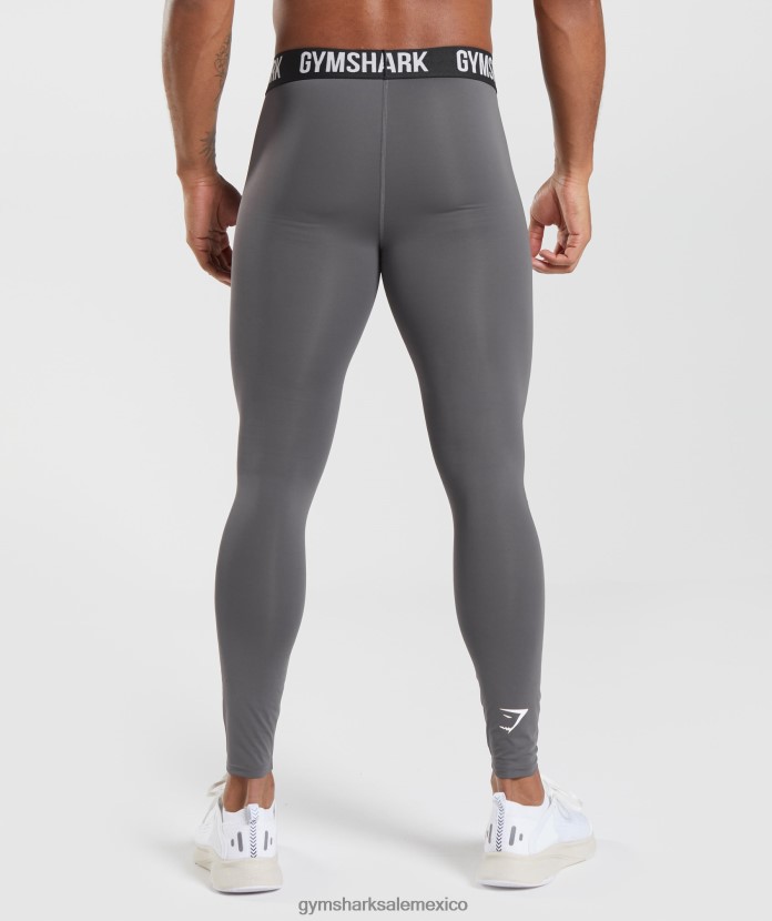 Gymshark leggings de capa base element silueta gris hombres 04BZTL1032 - Gymshark Mexico