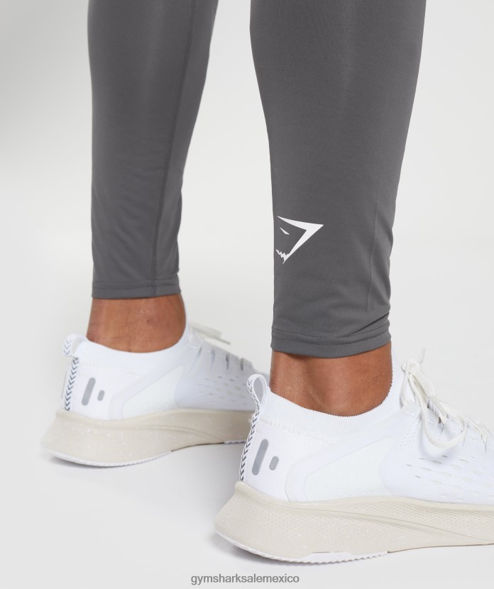 Gymshark leggings de capa base element silueta gris hombres 04BZTL1032 - Gymshark Mexico