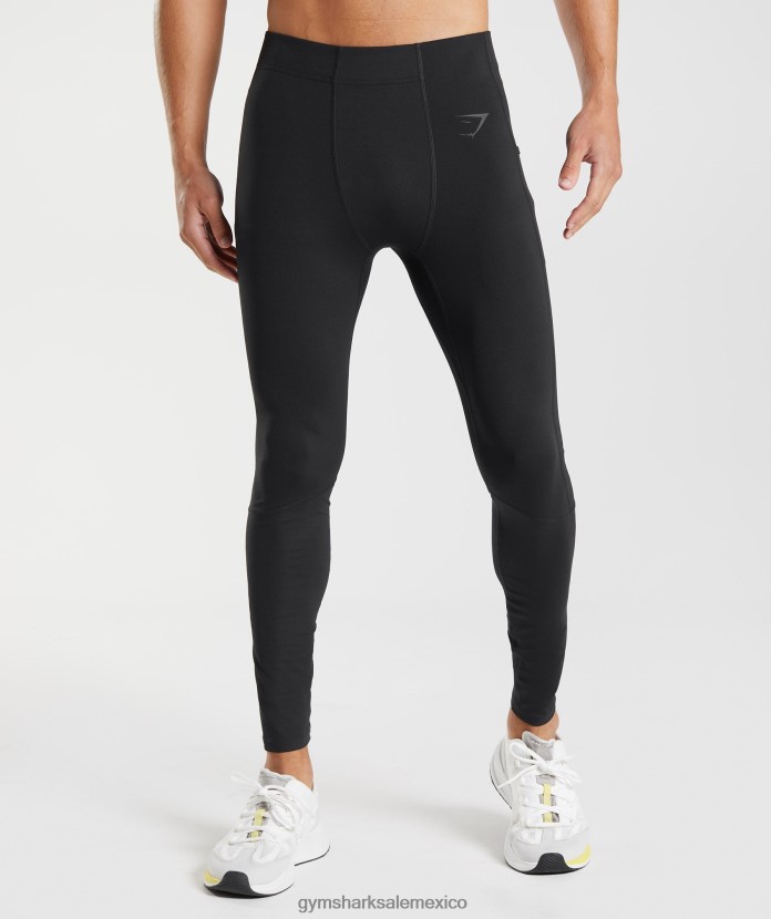 Gymshark mallas interiores de control negro hombres 04BZTL1029 - Gymshark México