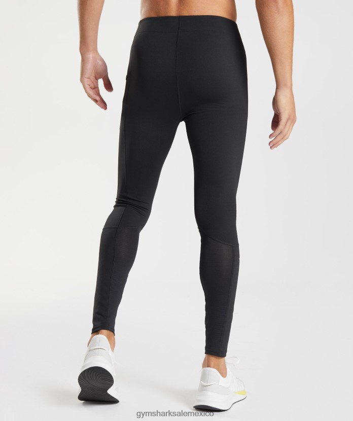 Gymshark mallas interiores de control negro hombres 04BZTL1029 - Gymshark México