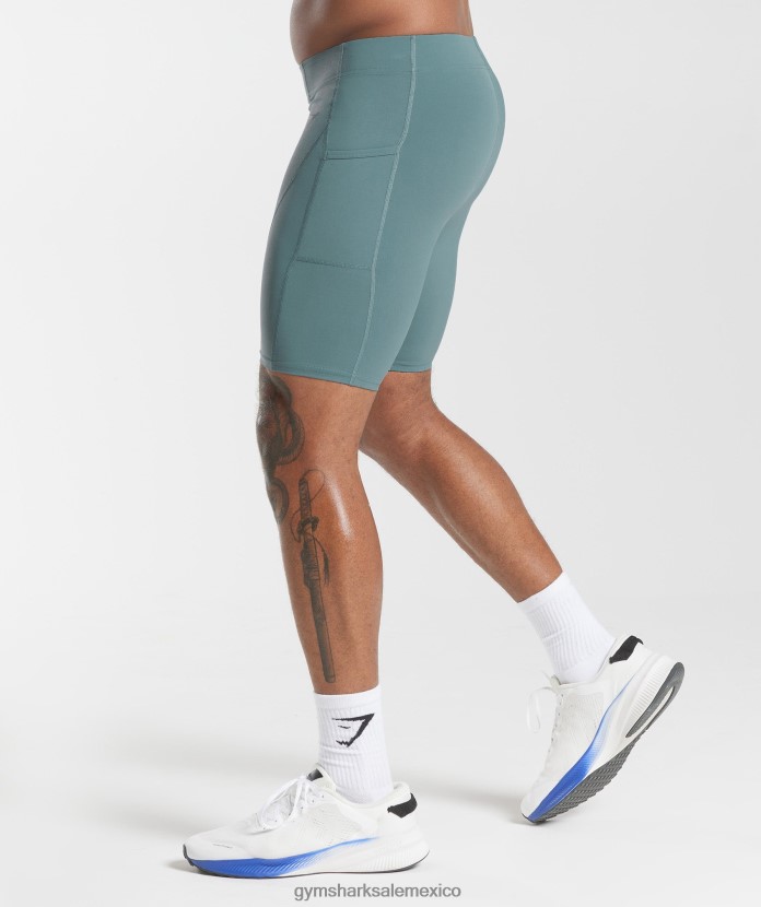 Gymshark pantalones cortos de capa base de control trueno azul hombres 04BZTL1031 - Gymshark Mujer