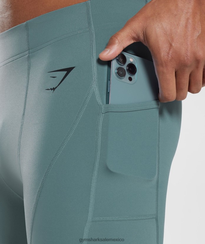 Gymshark pantalones cortos de capa base de control trueno azul hombres 04BZTL1031 - Gymshark Mujer