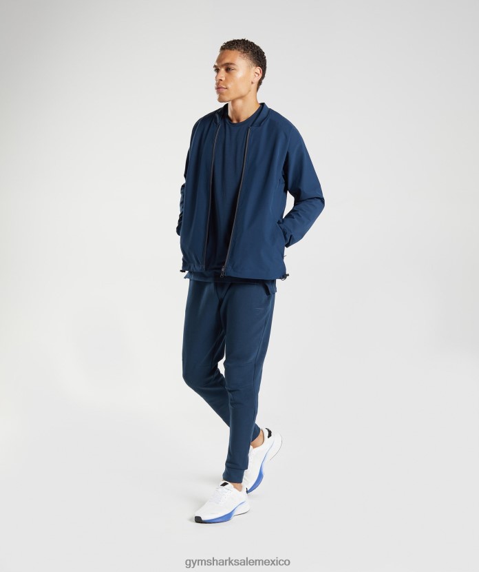 Gymshark chaqueta de estudio marina de guerra hombres 04BZTL859 - Gymshark México