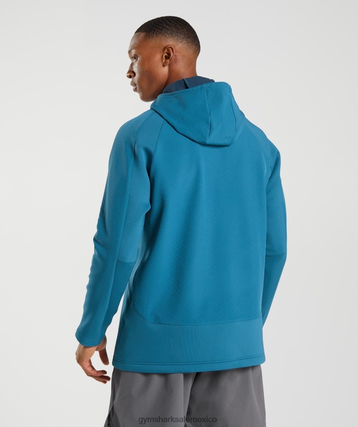 Gymshark chaqueta ápice azul atlántico hombres 04BZTL819 - Gymshark México