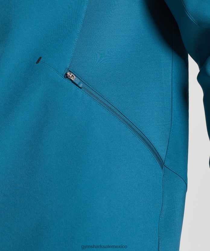 Gymshark chaqueta ápice azul atlántico hombres 04BZTL819 - Gymshark México